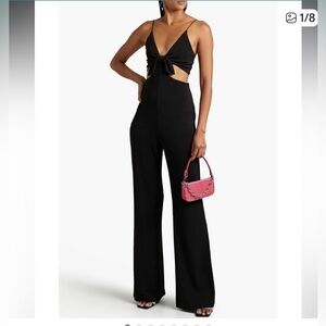 ALICE + OLIVIA Havana bow-embellished cutout cady jumpsuit